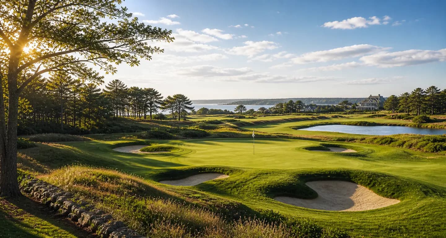 Shandy Cup — classical golf trophy on the course